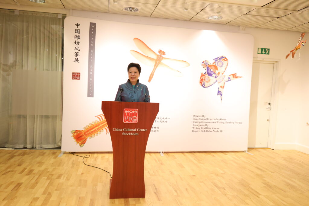 风筝翱翔天际 牵起中外情谊悠长：各国观众参观《中国潍坊风筝展》和《美好福建图片展》